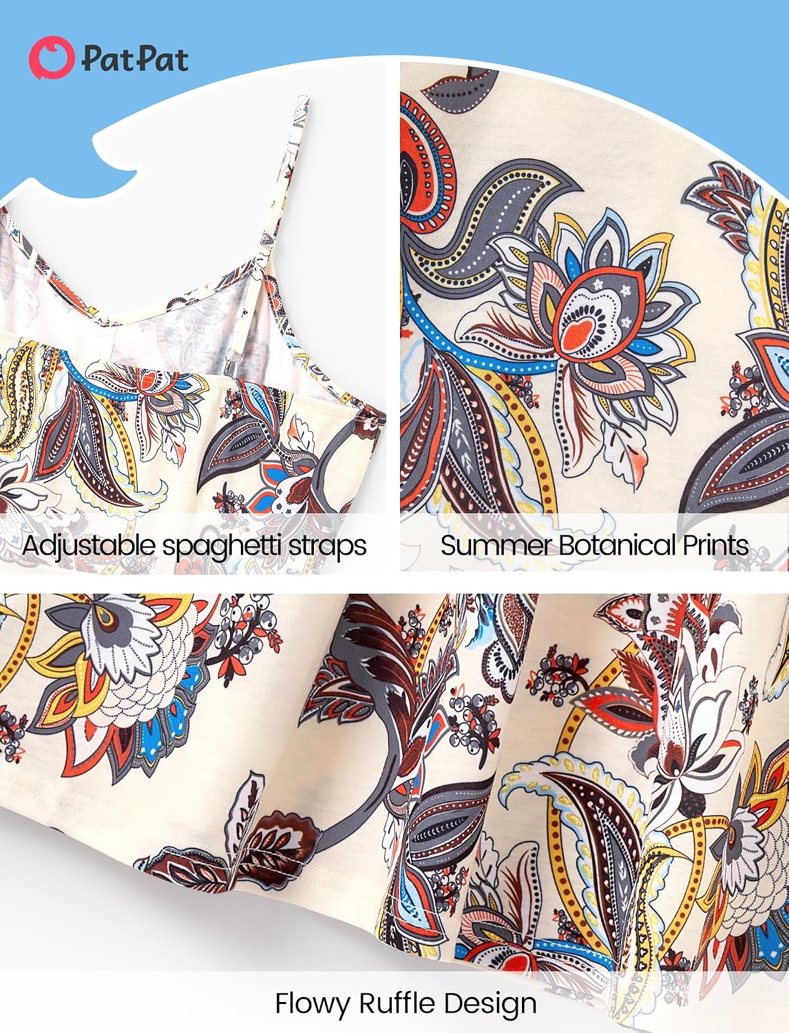 PATPAT Matching Hawaiian Outfits for Family Summer Dress & Tee Sets