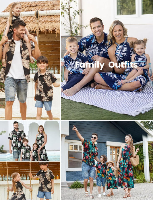 PATPAT Family Hawaiian Matching Outfits - Mommy and Me Vacation Outfits
